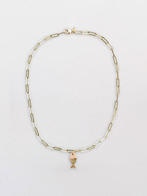 PAPER CLIP CHAIN WITH GUPPY